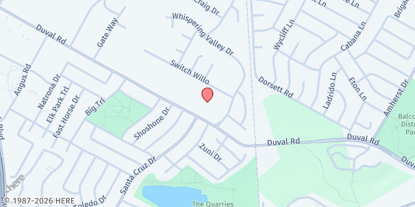 Map showing Covenant Food Pantry at 4410 Duval Road, Austin, TX