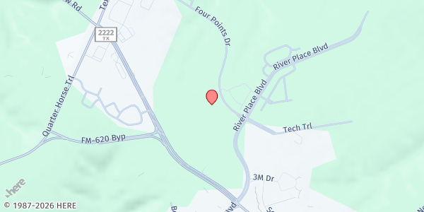 Map showing Foundation Communities - Cardinal Point at 11015 4 Points Dr., Austin, TX