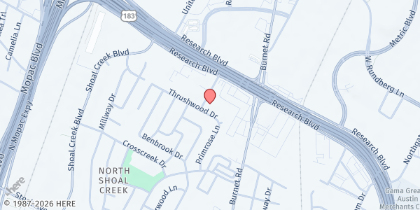 Map showing Foundation Communities - Crossroads at 8801 McCann Dr. #113, Austin, TX