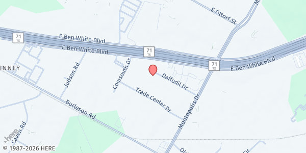 Map showing Foundation Communities - Daffodil at 6009 Daffodil Dr., Austin, TX