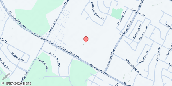 Map showing Foundation Communities - Homestead Oaks at 3226 W. Slaughter Ln., Austin, TX