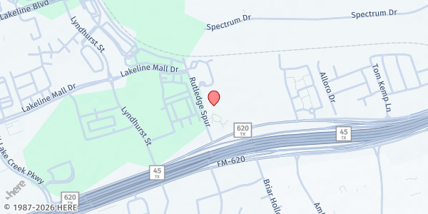 Map showing Foundation Communities - Lakeline at 13635 Rutledge Spur, Austin, TX