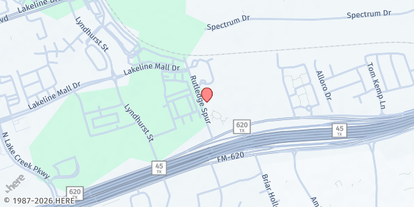 Map showing Foundation Communities - Lakeline Station at 13635 Rutledge Spur, Austin, TX