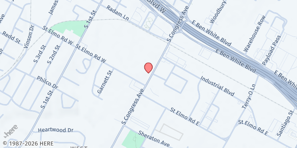 Map showing Foundation Communities - Sierra Vista at 4320 S. Congress Ave., Austin, TX