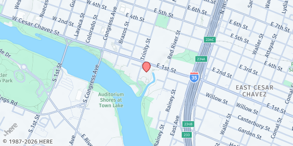Map showing HACA - Lakeside at 85 Trinity St., Austin, TX