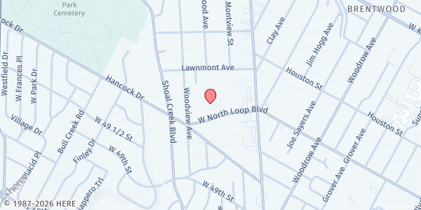Map showing HACA - Northloop at 2300 W. North Loop, Austin, TX