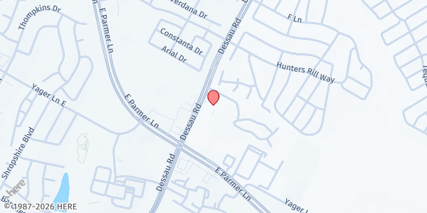 Map showing Harris Branch Senior Living at 12433 Dessau Rd., Austin, TX