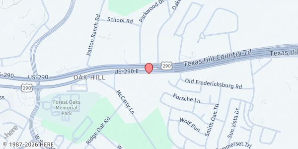 Map showing Mision Cristiana Intl/LIDS at 6117 W Hwy 290, Austin, TX