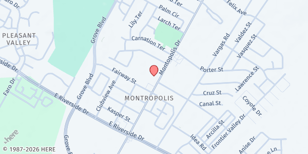 Map showing Montopolis Neighborhood Center at 1200 Montopolis Dr., Austin, TX