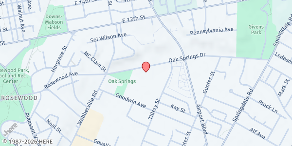Map showing Oak Springs Villa Apts. at 3001 Oak Springs Dr., Austin, TX