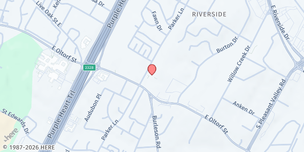 Map showing Parker Lane LDS at 2111 Parker Ln., Austin, TX