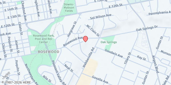 Map showing Pathways at Booker T. Washington at 905 Bedford St., Austin, TX