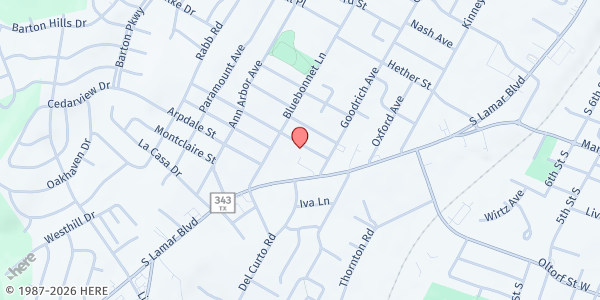 Map showing Pathways at Goodrich Place at 2126 Goodrich Ave., Austin, TX