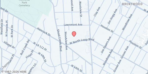 Map showing Pathways at North Loop at 2300 W. N. Loop Blvd., Austin, TX