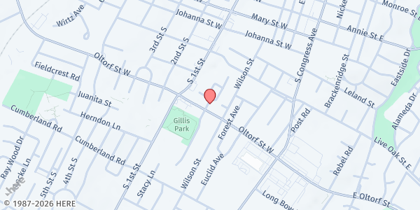 Map showing PRS - Lucero Apartments at 2301 Durwood, Austin, TX