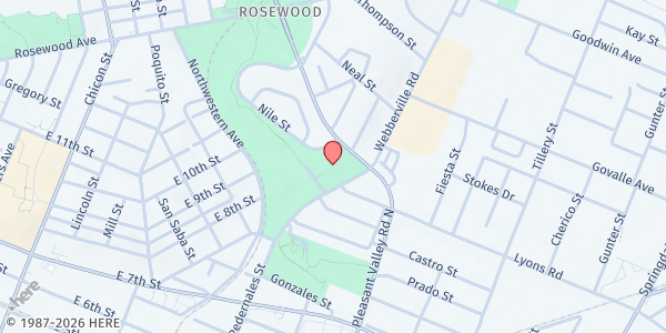 Map showing Rosewood-Zaragosa Neighborhood Center at 2800 Webberville Rd., Austin, TX