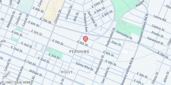 Map showing UT Elementary School at 2200 E. 6th St., Austin, TX