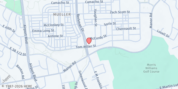 Map showing Wildflower Terrace Senior Apartments at 3801 Berkman Dr., Austin, TX