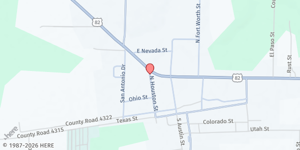 Map showing Red River Food Pantry at 160 FM 911 S, Avery, TX