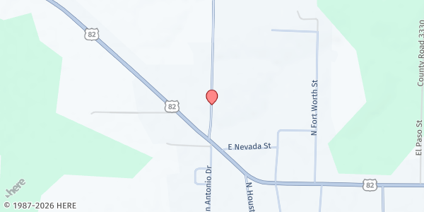 Map showing Red River Food Pantry at 160 FM 911, Avery, TX