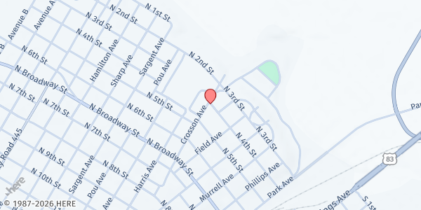 Map showing Ballinger Cares Hubert Wade Center at 403 Crosson Ave., Ballinger, TX