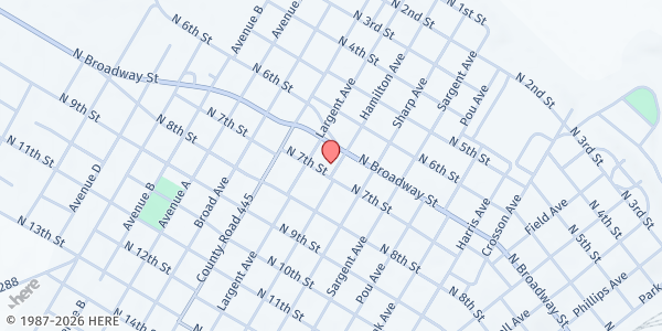 Map showing Kingdom Streams Ministries (Seventh Street Baptist Church) at 1200 N. 7th St., Ballinger, TX