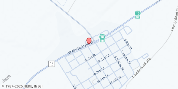 Map showing Balmorhea Community Park at TX-17, Balmorhea, TX