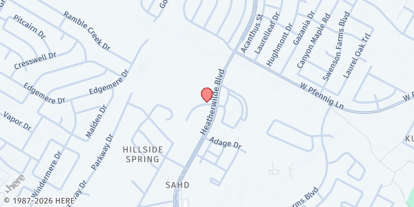 Map showing Bastrop Community Senior Center at 1209 Linden Street, Bastrop, TX