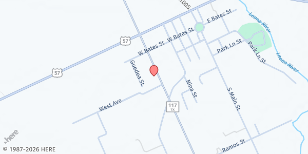 Map showing Zavala County Food Distribution - Batesville at 210 S. FM 117, Batesville, TX