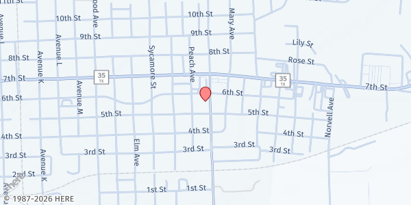 Map showing Harvest House - Bay City at 2204 Nichols Ave, Bay City, TX