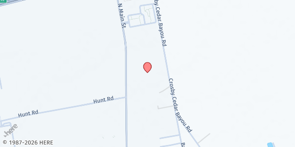 Map showing Faith Family Church at 6500 N Main St, Baytown, TX