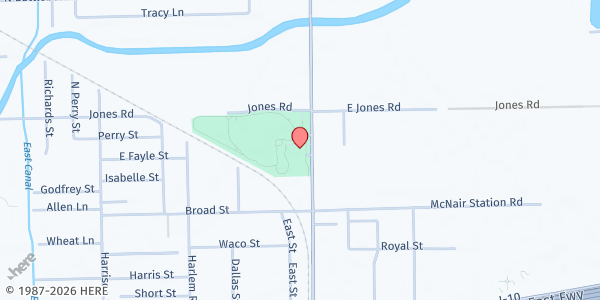 Map showing JD Walker Community Center at 7613 Wade Rd, Baytown, TX