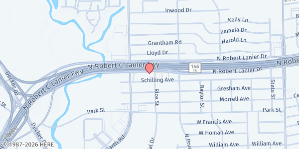 Map showing St. Paul's Lutheran Church - Schilling Ave Food Pantry at 712 Schilling Ave., Baytown, TX
