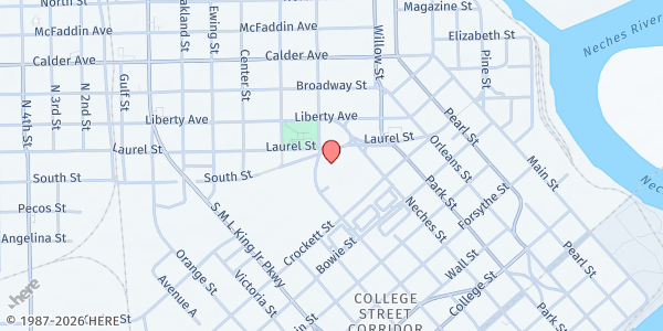 Map showing Lakeside Center Best Years at 150 Magnolia St., Beaumont, TX