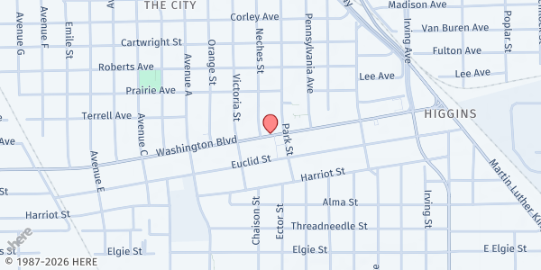 Map showing Salvation Army Beaumont at 1050 Washington Blvd, Beaumont, TX