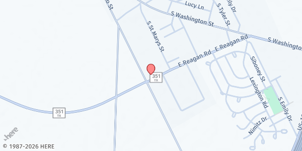 Map showing Beeville Mobile Pantry at 214 FM351, Beeville, TX