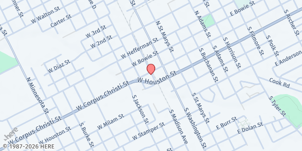 Map showing Beeville Senior Center at 301 W. Corpus Christi St., Beeville, TX