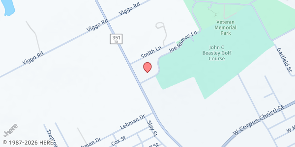 Map showing Mobile Pantry-Kingsway Church at 100 Jose Ramos Ln., Beeville, TX