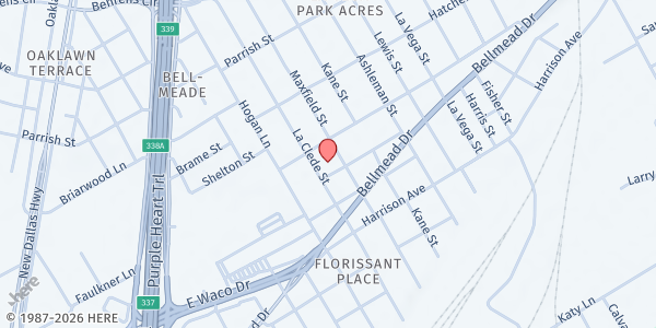 Map showing Rayo de Luz Pantry at 900 Maxfield Street, Bellmead, TX