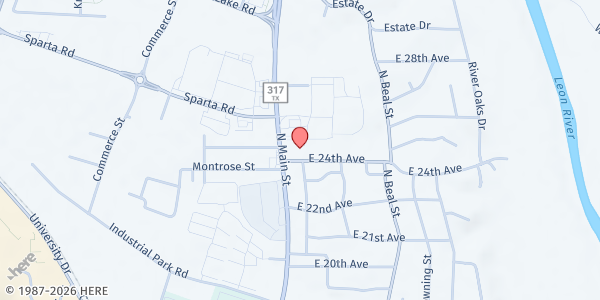 Map showing Christ the King Catholic Church at 210 E. 24th Ave., Belton, TX