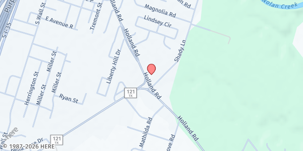 Map showing Helping Hands Ministry of Belton at 2210 Holland Rd. B, Belton, TX