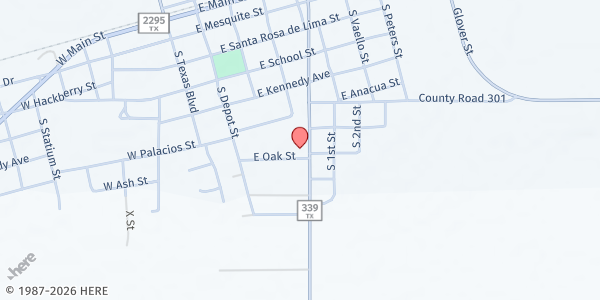 Map showing Mobile Pantry - Benavides at 722 S. Humble St, Benavides, TX
