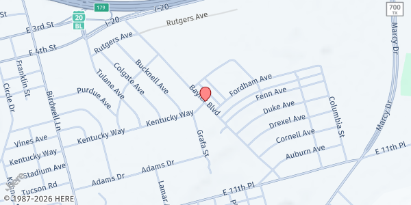 Map showing Big Spring Mobile Food Pantry at 2915 Kentucky Way, Big Spring, TX