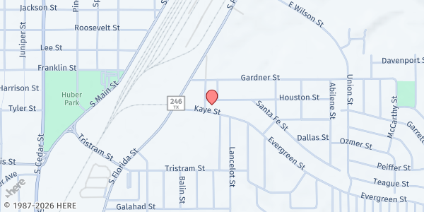 Map showing First Church of the Nazarene Borger at 501 Kaye St, Borger, TX