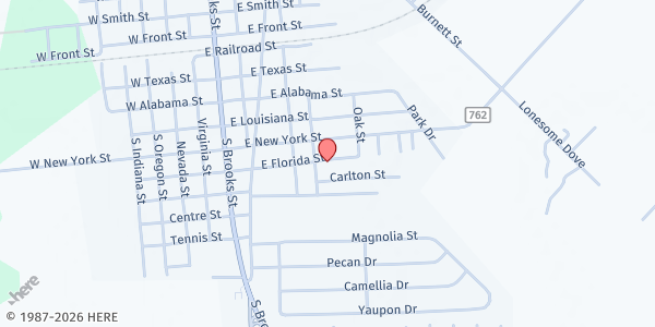Map showing 410E. Florida St at 410E. Florida St, Brazoria, TX