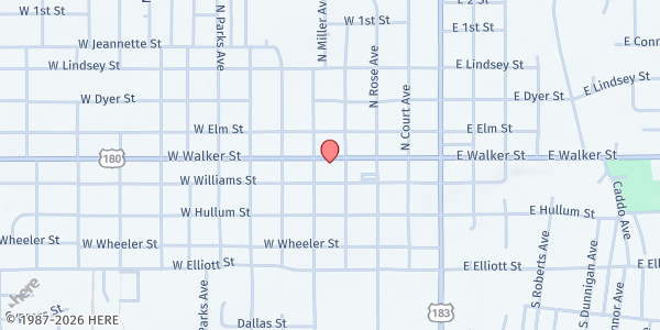 Map showing Breckenridge Mobile Pantry at First UMC at 419 W. Walker St., Breckenridge, TX