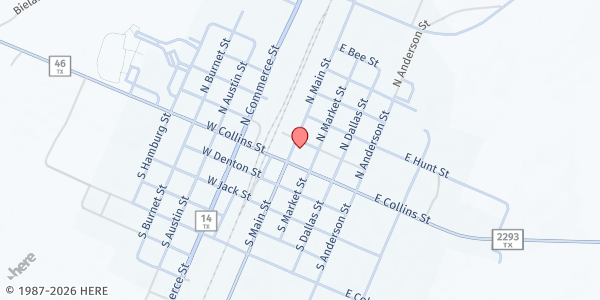 Map showing Bremond Fresh Food Drop at 113 N. Main St., Bremond, TX