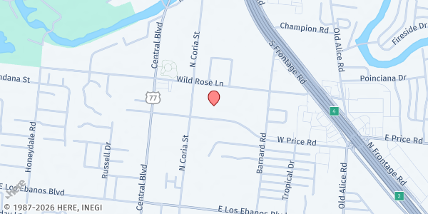 Map showing Catholic Social Services - Brownsville at 955 W. Price Rd., Brownsville, TX