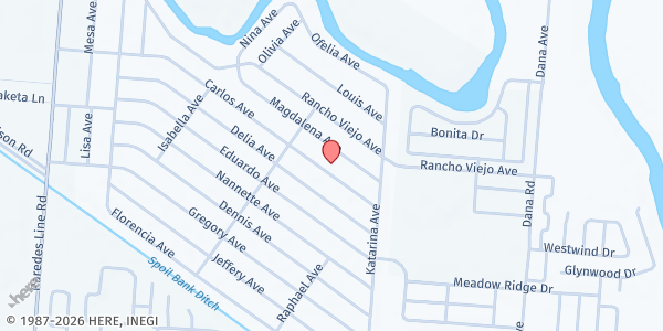 Map showing Unity Food Pantry at 2604 Carlos Ave., Brownsville, TX