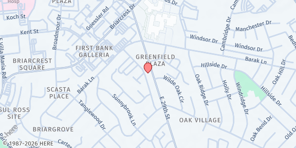 Map showing A Hopeful Harvest at 3608 E. 29th St., Bryan, TX